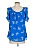 Wallis 100% Polyester Blue Short Sleeve Blouse Size S - photo 2
