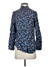 J.Crew 100% Viscose Animal Print Blue 3/4 Sleeve Blouse Size XXS - photo 1