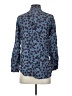 J.Crew 100% Viscose Animal Print Blue 3/4 Sleeve Blouse Size XXS - photo 2