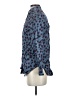 J.Crew 100% Viscose Animal Print Blue 3/4 Sleeve Blouse Size XXS - photo 5
