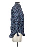 J.Crew 100% Viscose Animal Print Blue 3/4 Sleeve Blouse Size XXS - photo 4