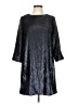 J.Crew 100% Polyester Metallic Silver Blue Cocktail Dress Size 10 - photo 1
