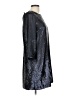 J.Crew 100% Polyester Metallic Silver Blue Cocktail Dress Size 10 - photo 4