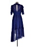 Three Floor 100% Polyester Polka Dots Blue Cocktail Dress Size 10 - photo 2