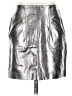 Blank NYC 100% Leather Metallic Silver Leather Skirt Size 24 waist - photo 1