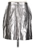 Blank NYC 100% Leather Metallic Silver Leather Skirt Size 24 waist - photo 2