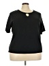 Norm Thompson Black Short Sleeve Top Size 3X - photo 1