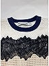 Self-Portrait 100% Cotton Ivory Blue Turtleneck Sweater Size L - photo 7