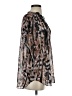 Reiss Animal Print Brown Black Sleeveless Blouse Size 2 - photo 4