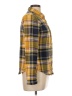 No Comment Plaid Yellow Long Sleeve Blouse Size L - photo 4
