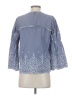 J.Crew 100% Cotton Blue 3/4 Sleeve Blouse Size XS - photo 2