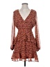 Mi ami 100% Polyester Paisley Burgundy Casual Dress Size S - photo 1
