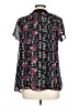 Worthington 100% Polyester Black Short Sleeve Blouse Size L - photo 2