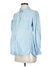 Ingrid + Isabel 100% Lyocell Blue Long Sleeve Button-Down Shirt Size XS Maternity (0) - photo 1