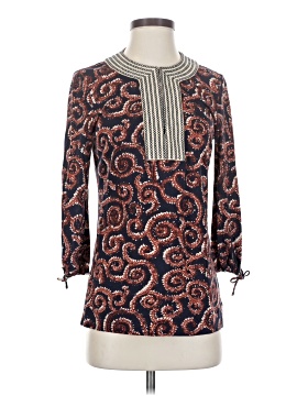 Tory Burch 3/4 Sleeve Silk Top