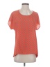 Pleione 100% Polyester Orange Short Sleeve Blouse Size XS - photo 1