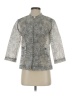Yvos Silver 3/4 Sleeve Blouse Size S - photo 1