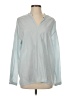 Papaya 100% Cotton Blue Long Sleeve Blouse Size 3 - photo 1