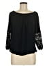 Assorted Brands 100% Rayon Black 3/4 Sleeve Blouse Size M - photo 1