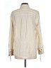 MICHAEL Michael Kors 100% Cotton Stripes Ivory Long Sleeve Button-Down Shirt Size L - photo 2