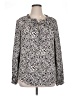 A New Day 100% Polyester Animal Print Ivory Long Sleeve Blouse Size XL - photo 1