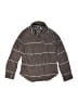 Univibe Brown Long Sleeve Button-Down Shirt Size M (kids) - photo 1