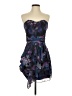 Guess 100% Polyester Floral Blue Cocktail Dress Size 4 - photo 1