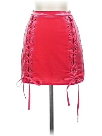 Honey Punch Faux Leather Skirt (view 1)