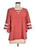 Unbranded 100% Polyester Red 3/4 Sleeve Top Size M - photo 1