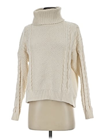 Madewell Cable Turtleneck Sweater (view 1)