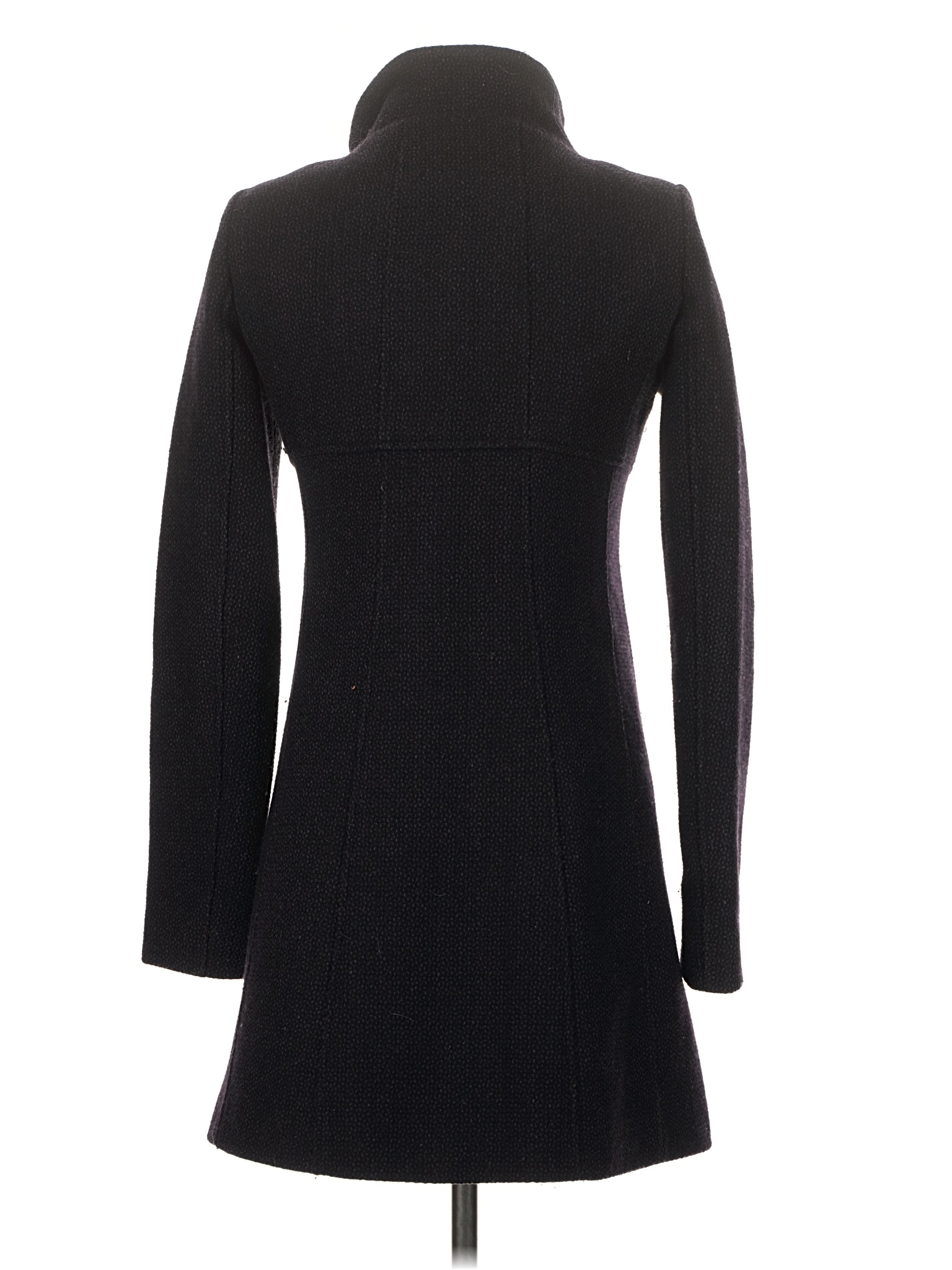 Manteau En Laine Noir Miss Sixty Taille M - Style Caban Mi-long Avec Ceinture, Occasion Très Bon état