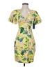 Guess 100% Polyester Tropical Yellow Cocktail Dress Size 2 - photo 1