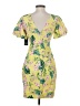 Guess 100% Polyester Tropical Yellow Cocktail Dress Size 2 - photo 2
