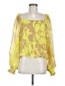 Future Collective 100% Polyester Yellow Long Sleeve Blouse Size M (estimated) - photo 1