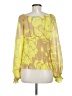 Future Collective 100% Polyester Yellow Long Sleeve Blouse Size M (estimated) - photo 2