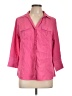 Cato Pink 3/4 Sleeve Button-Down Shirt Size L - photo 1