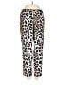 Banana Republic 100% Polyester Animal Print Ivory Casual Pants Size S - photo 1