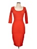 Assorted Brands Solid Orange Cocktail Dress Size L (estimated) - photo 1