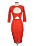 Assorted Brands Solid Orange Cocktail Dress Size L (estimated) - photo 2