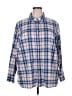 Talbots Plaid Blue Long Sleeve Button-Down Shirt Size 22 - 24 Plus - photo 1