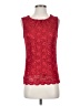 Connected Apparel Red Sleeveless Blouse Size S - photo 1