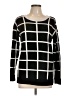 Max & Mia Checkered-gingham Black Pullover Sweater Size L - photo 1