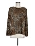 Chico's Brown Long Sleeve Blouse Size Med (1) - photo 1