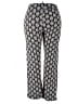 Flirty Pink Print Black Casual Pants Size 2X - photo 2