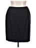 Albert Nipon 100% Wool Solid Black Wool Skirt Size 16 - photo 1
