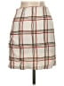 PatBO 100% Polyester Plaid Tan Red Casual Skirt Size 0 - photo 2