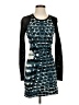 Parker Graphic Blue Casual Dress Size S - photo 1
