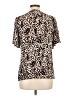 Cato Animal Print Brown Short Sleeve Blouse Size L - photo 2