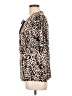 Cato Animal Print Brown Short Sleeve Blouse Size L - photo 5