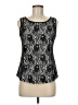 Ann Taylor 100% Polyester Floral Black Sleeveless Blouse Size M - photo 1
